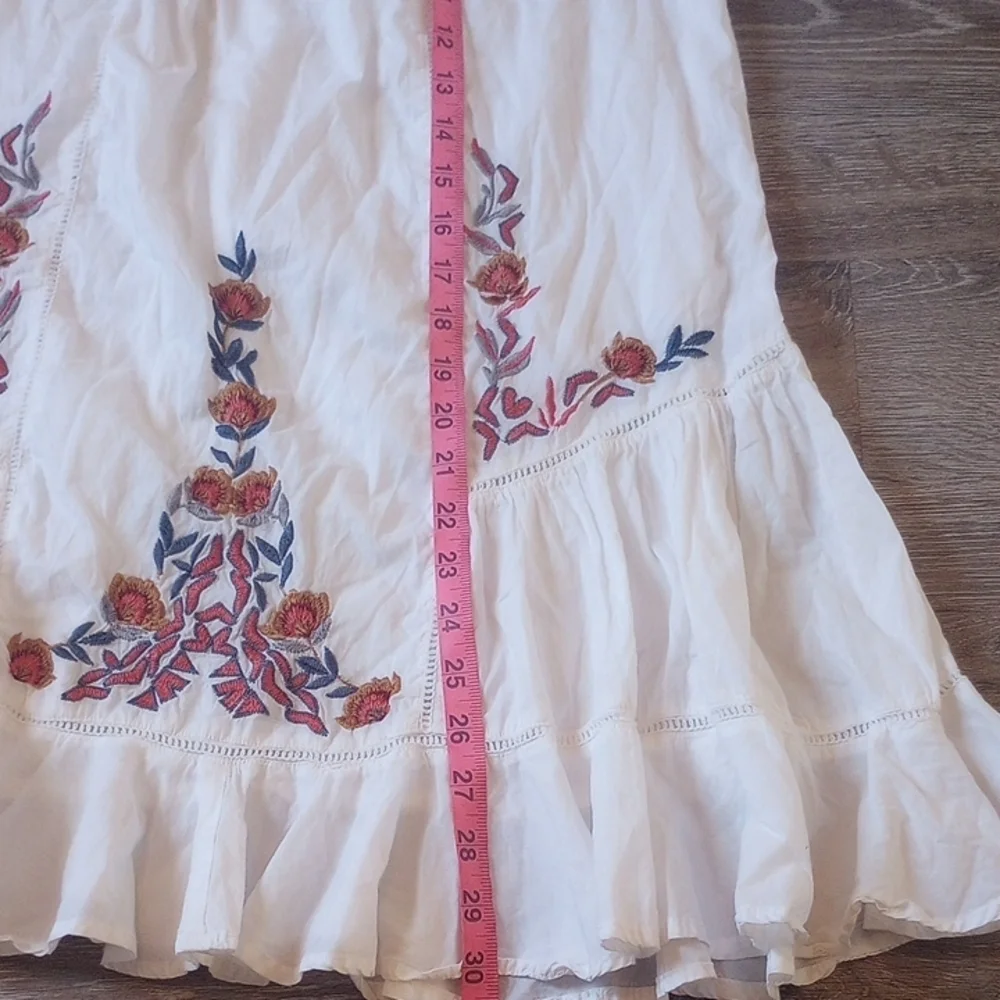 Free People White Embellished Ruffled Maxi Sundress - Picture 3 of 8